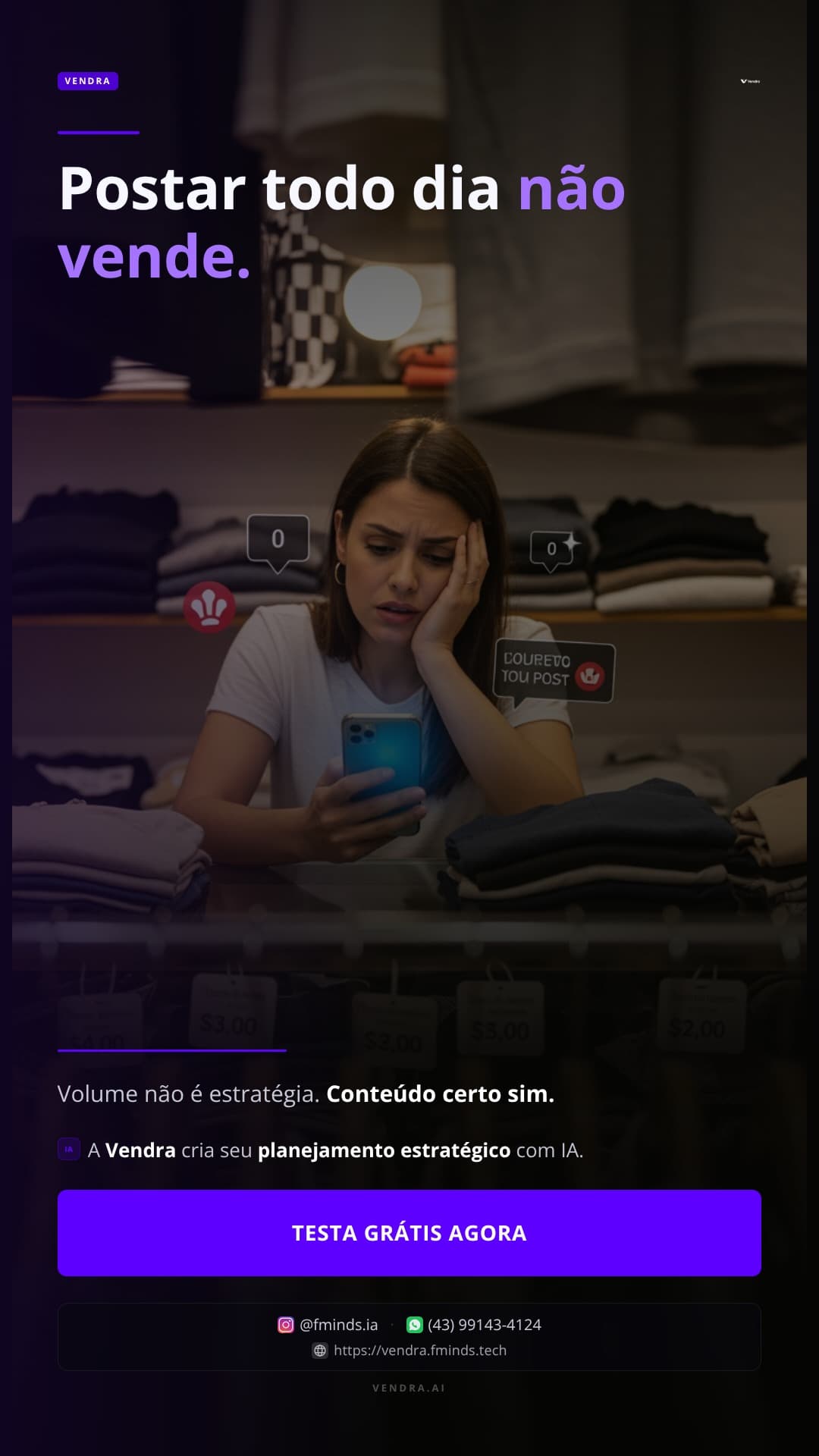 Post gerado: 'Horas perdidas, zero post feito.'